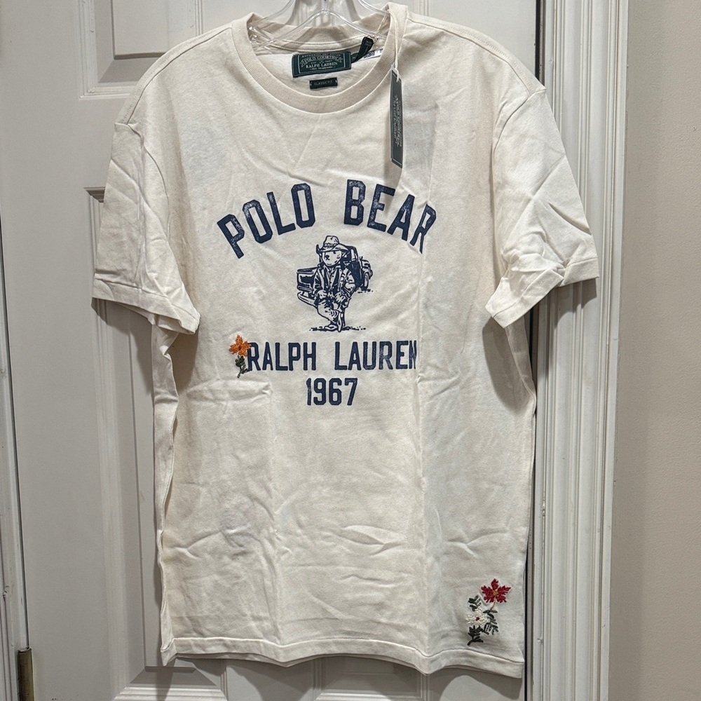 Ralph Lauren Cream Polo Bear 1967 Tee